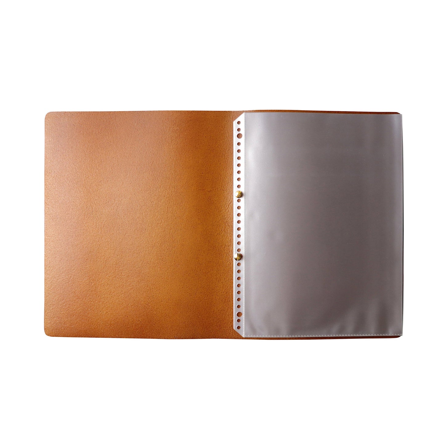 2-Post Leather Binder / Brown