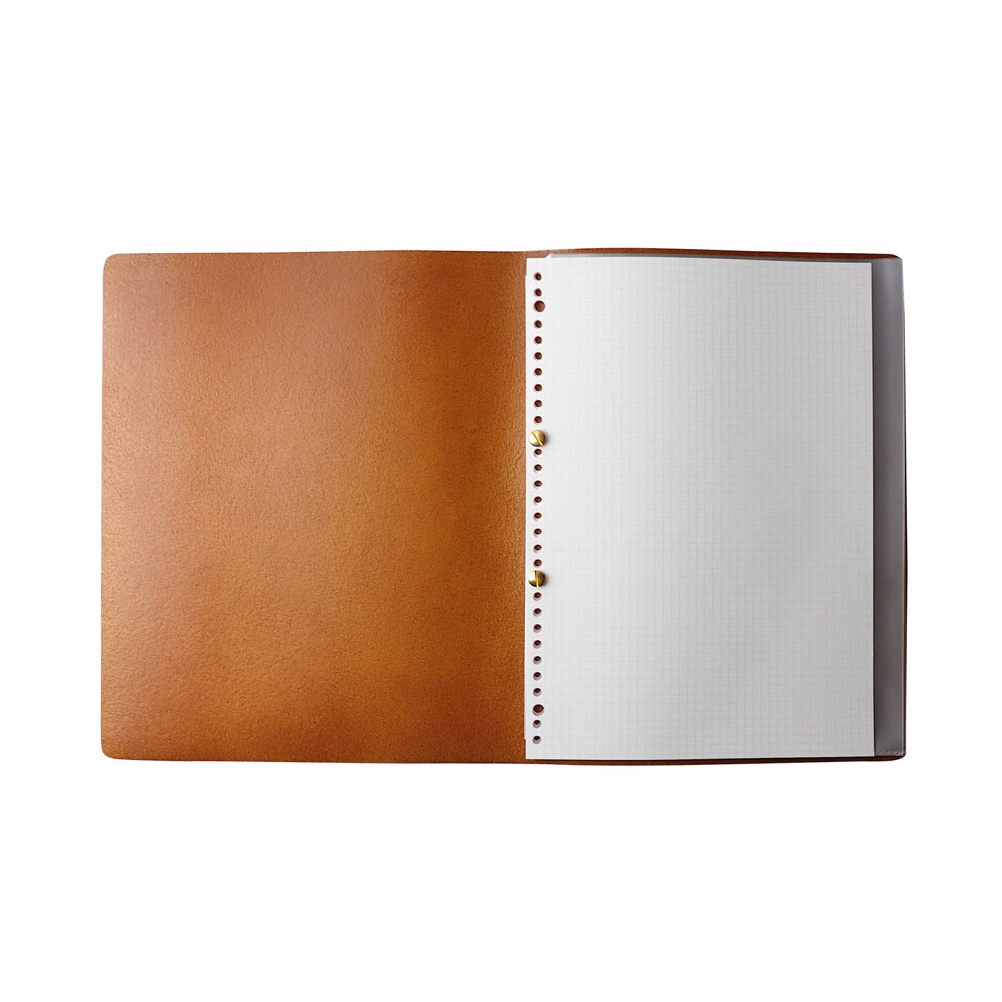 2-Post Leather Binder / Brown