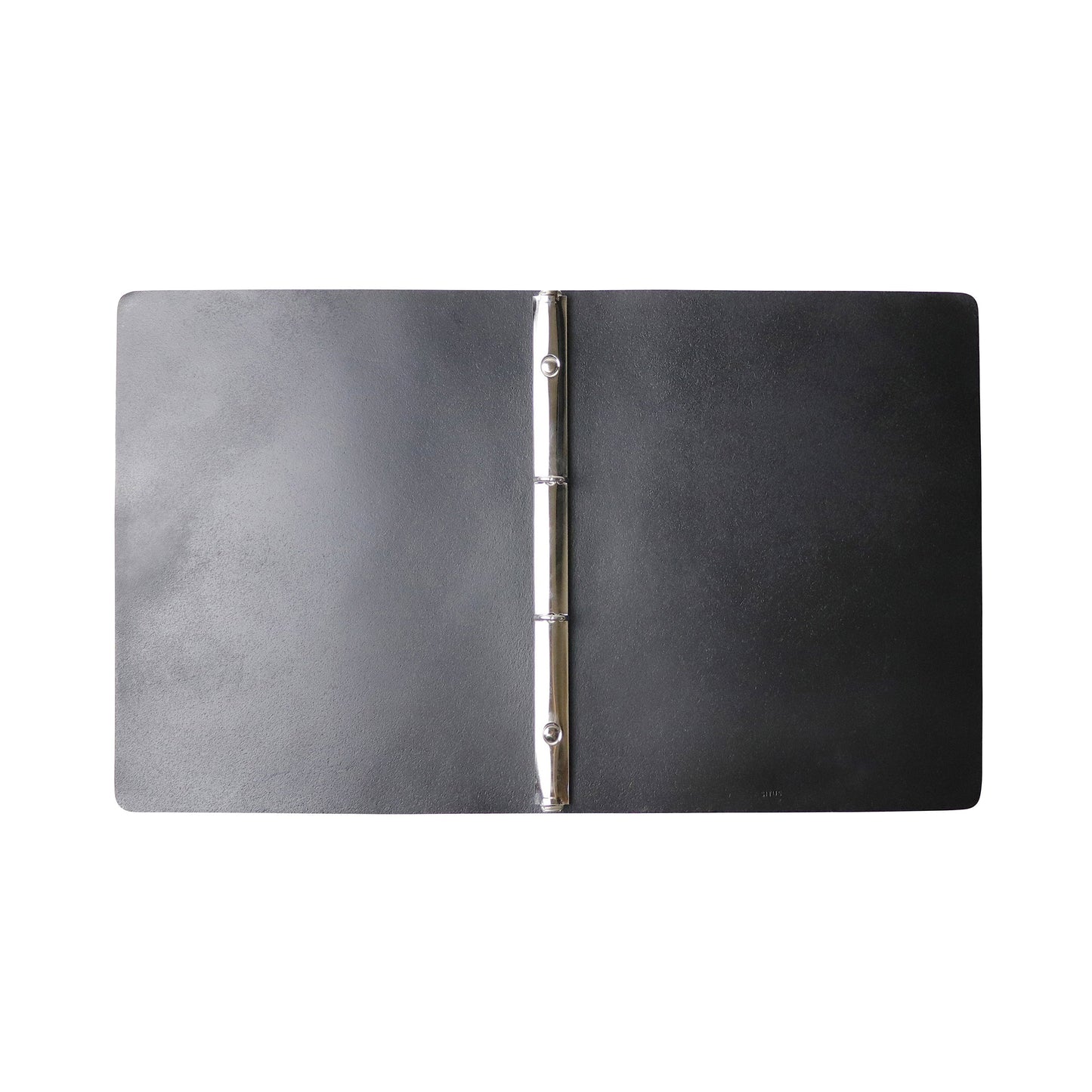 2-Ring Leather Binder / Black