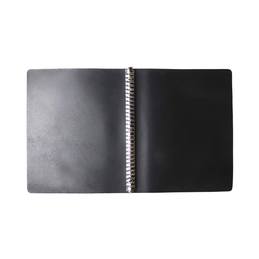 30-Ring Leather Binder / Black