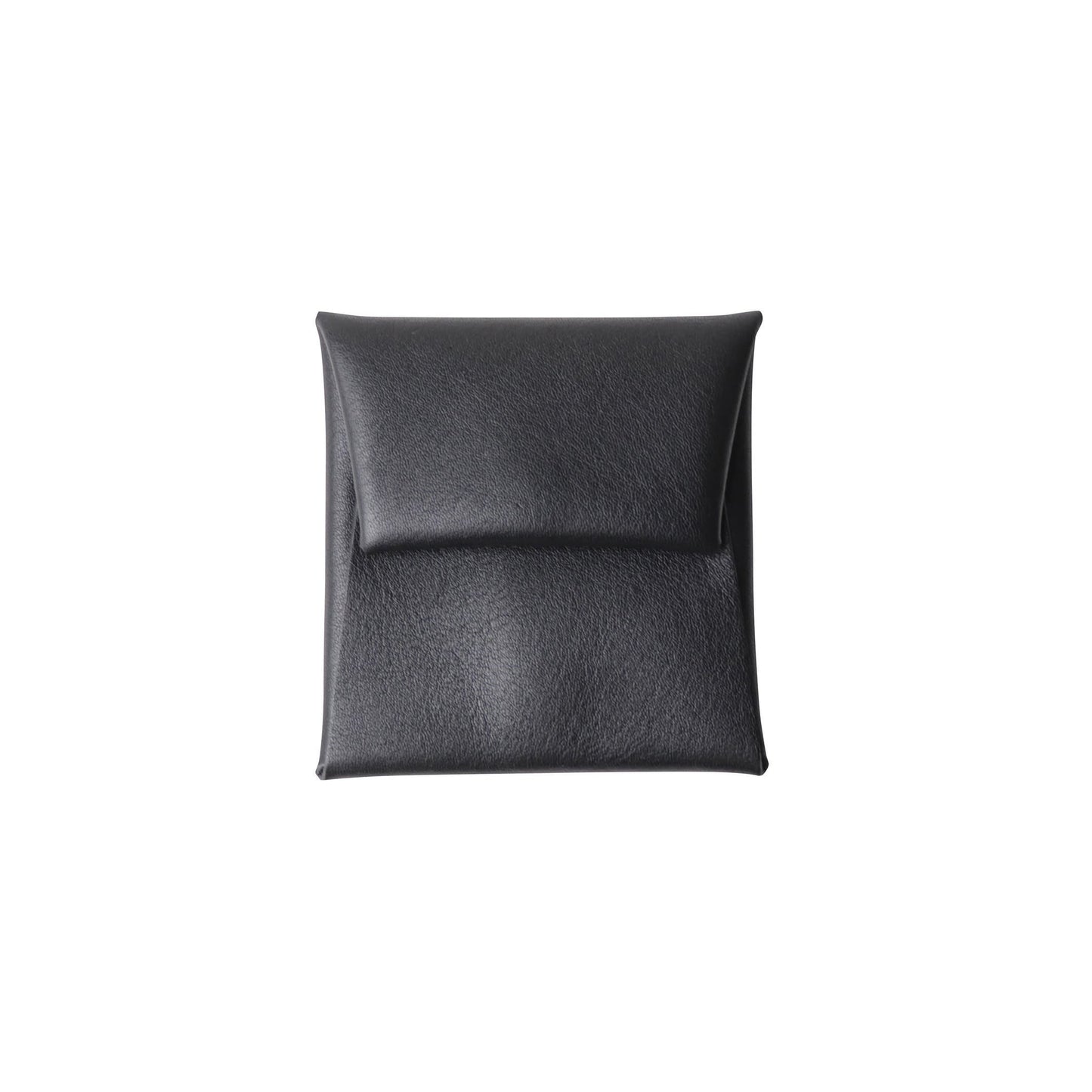 Leather Minimalist Coin Case / Black