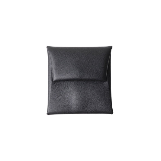 Leather Minimalist Coin Case / Black