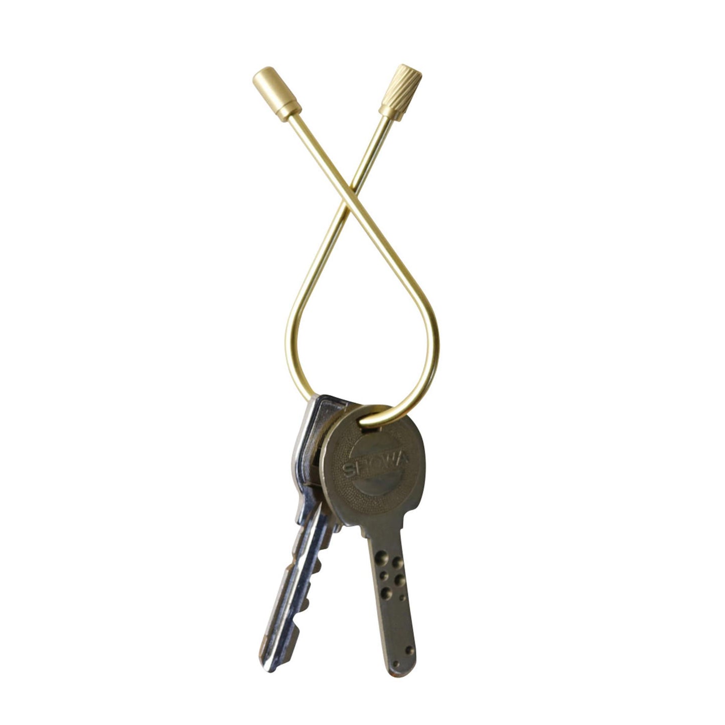 SITUS Brass Screw Lock Keychain / Closed Helix Shape