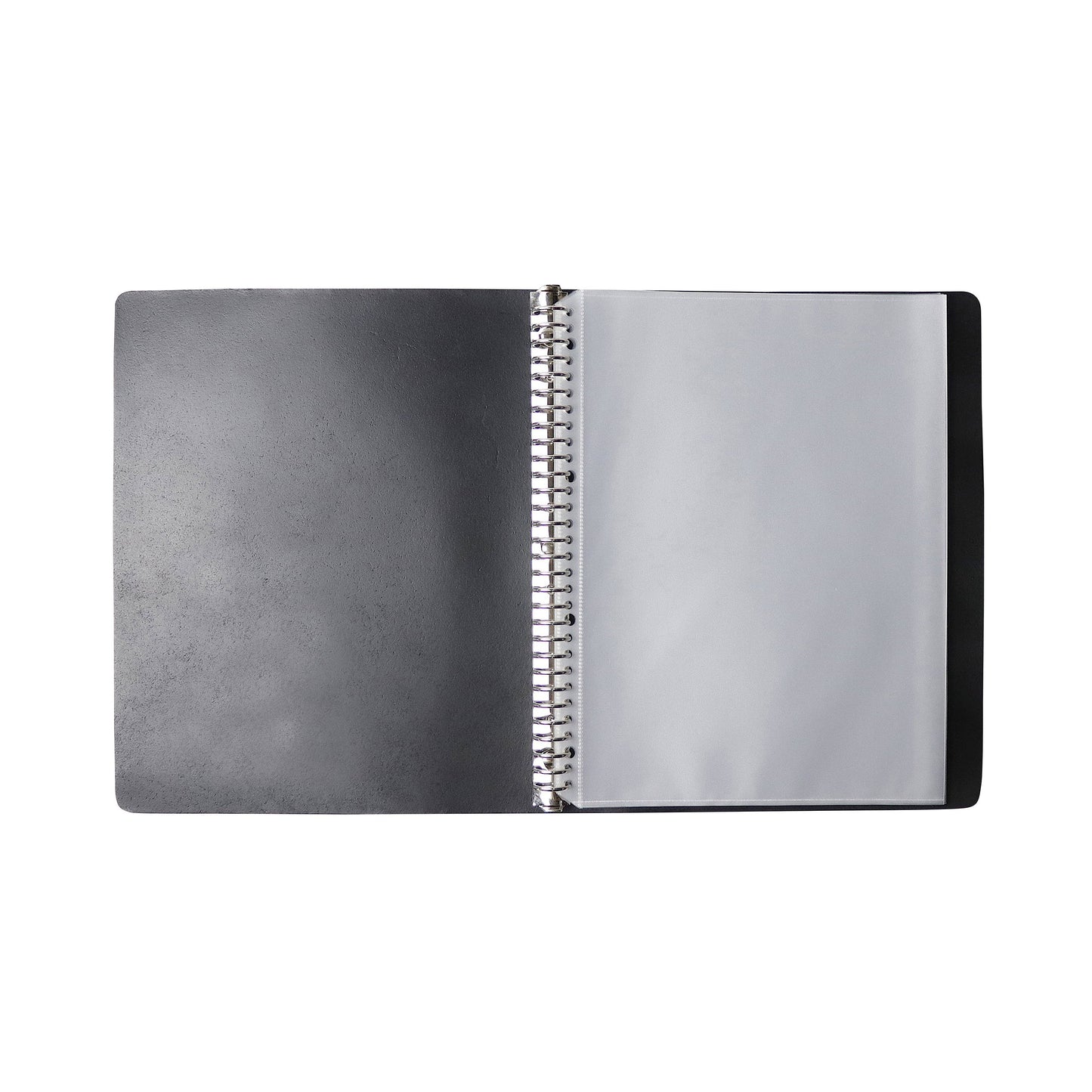 30-Ring Leather Binder / Black