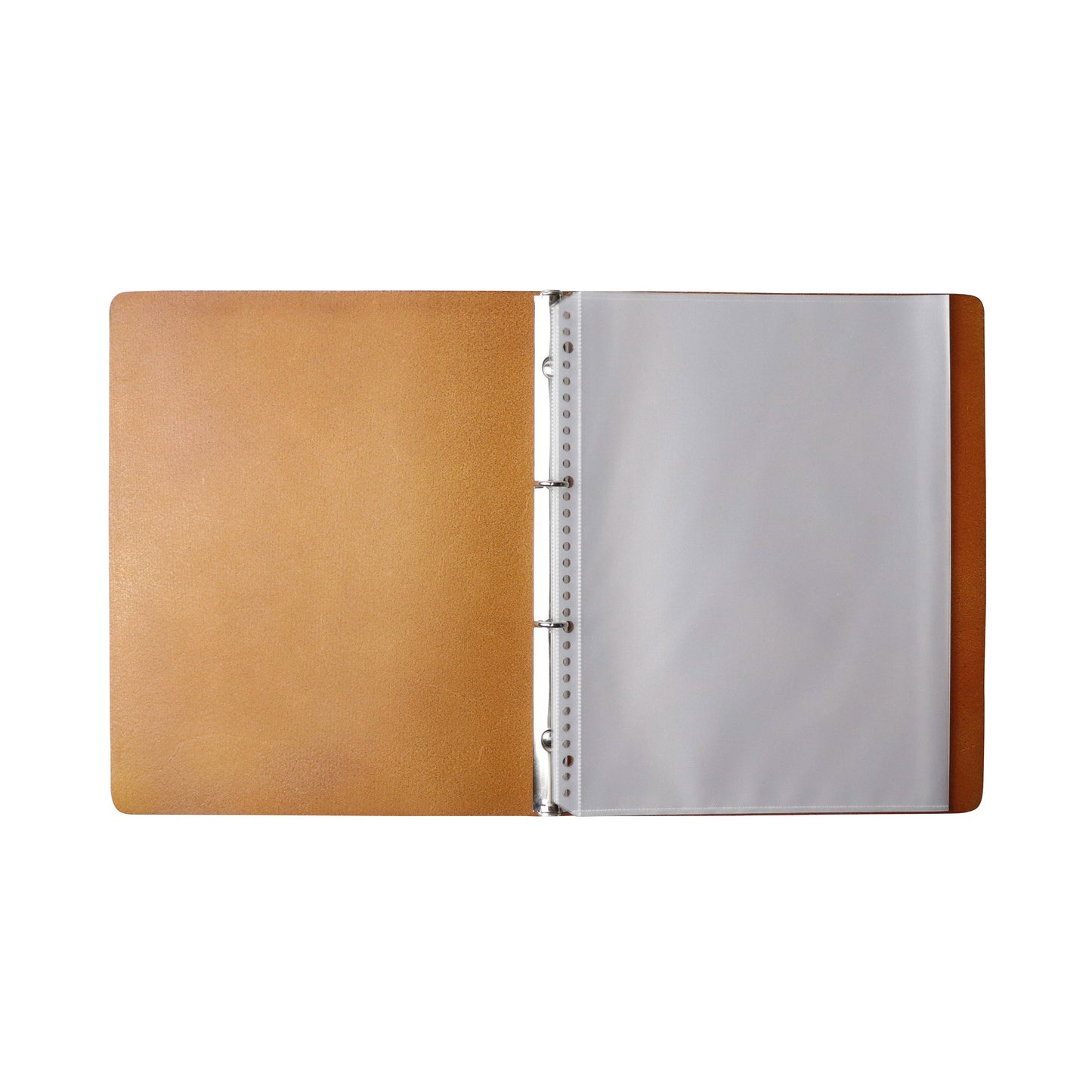 2-Ring Leather Binder / Brown