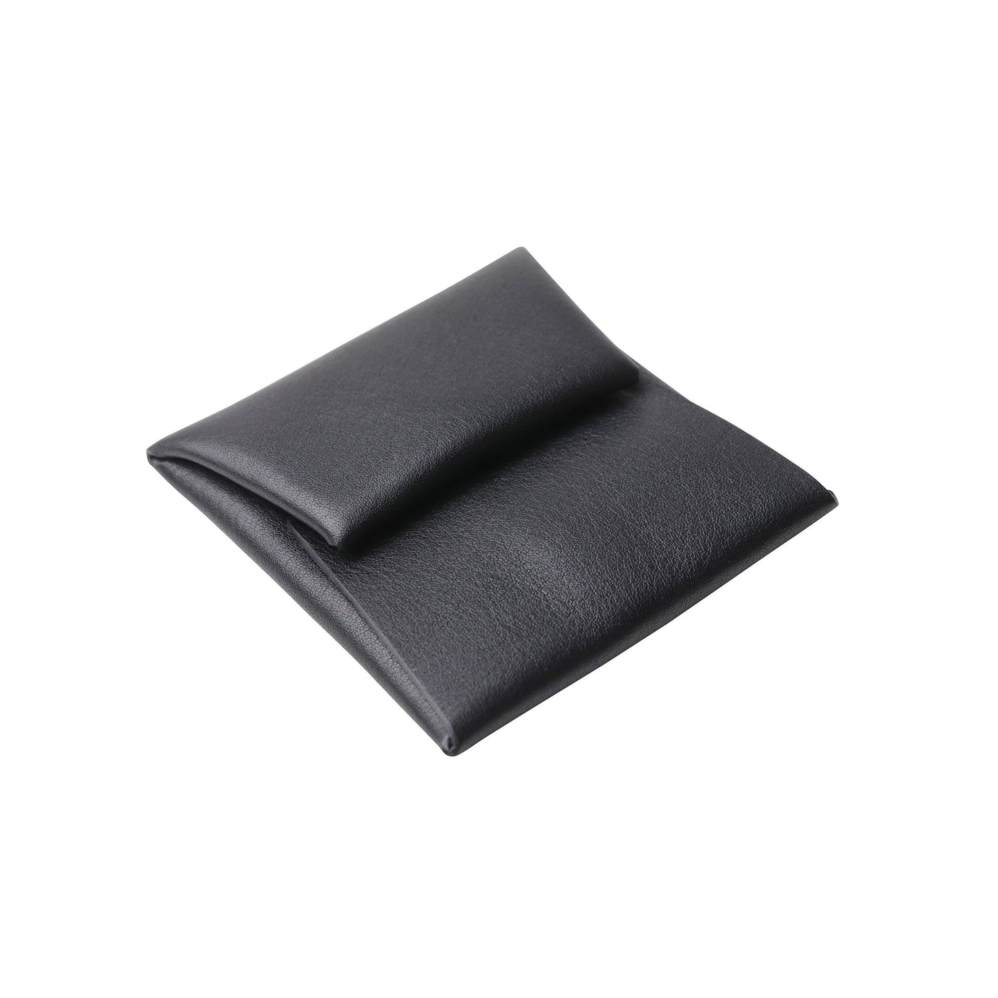 Leather Minimalist Coin Case / Black
