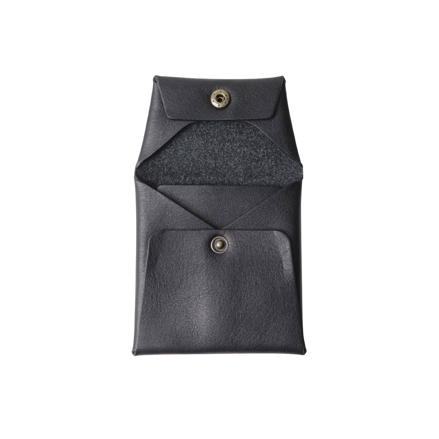 Leather Minimalist Coin Case / Black