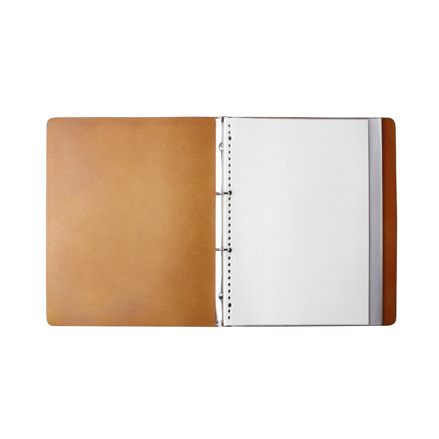 2-Ring Leather Binder / Brown