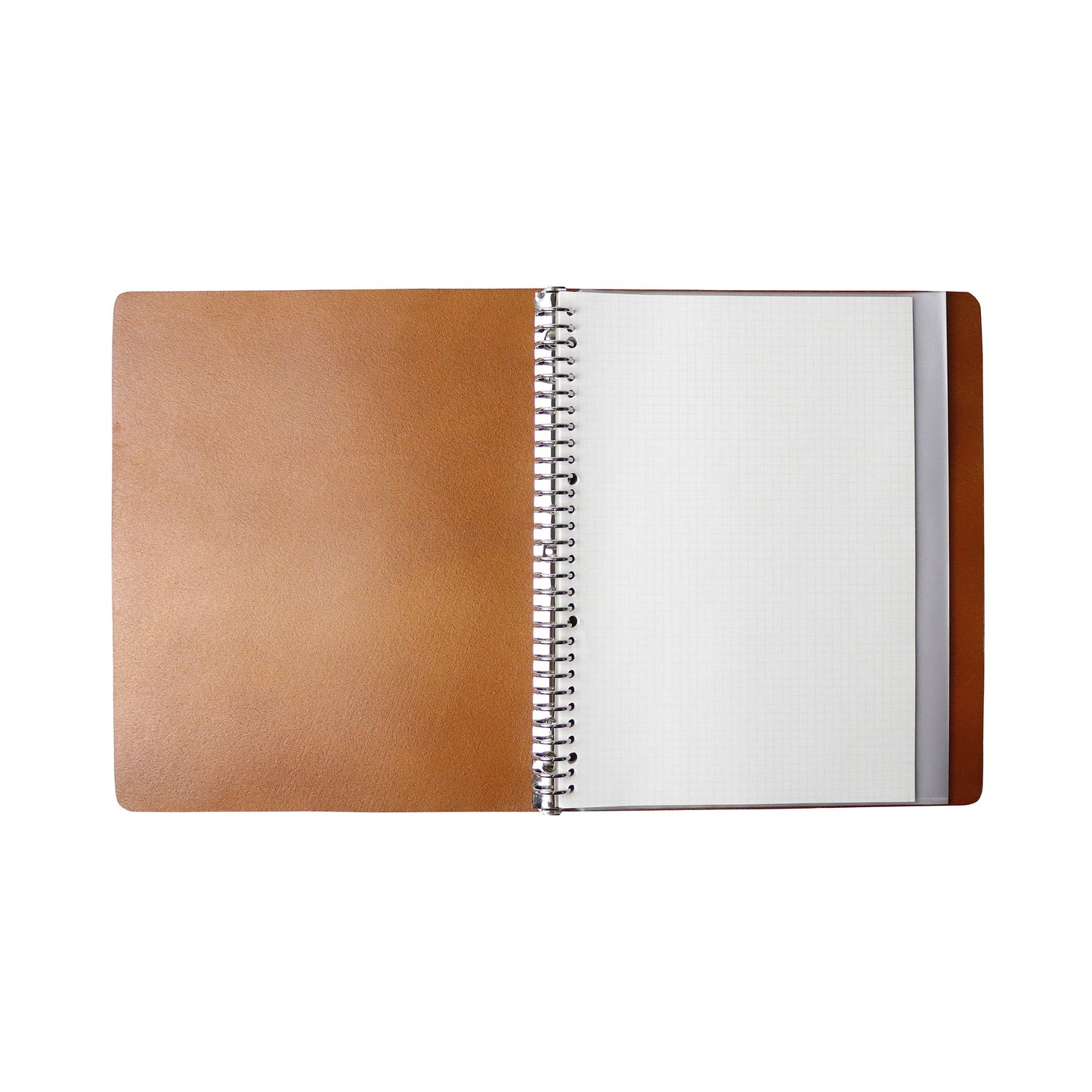 30-Ring Leather Binder / Brown