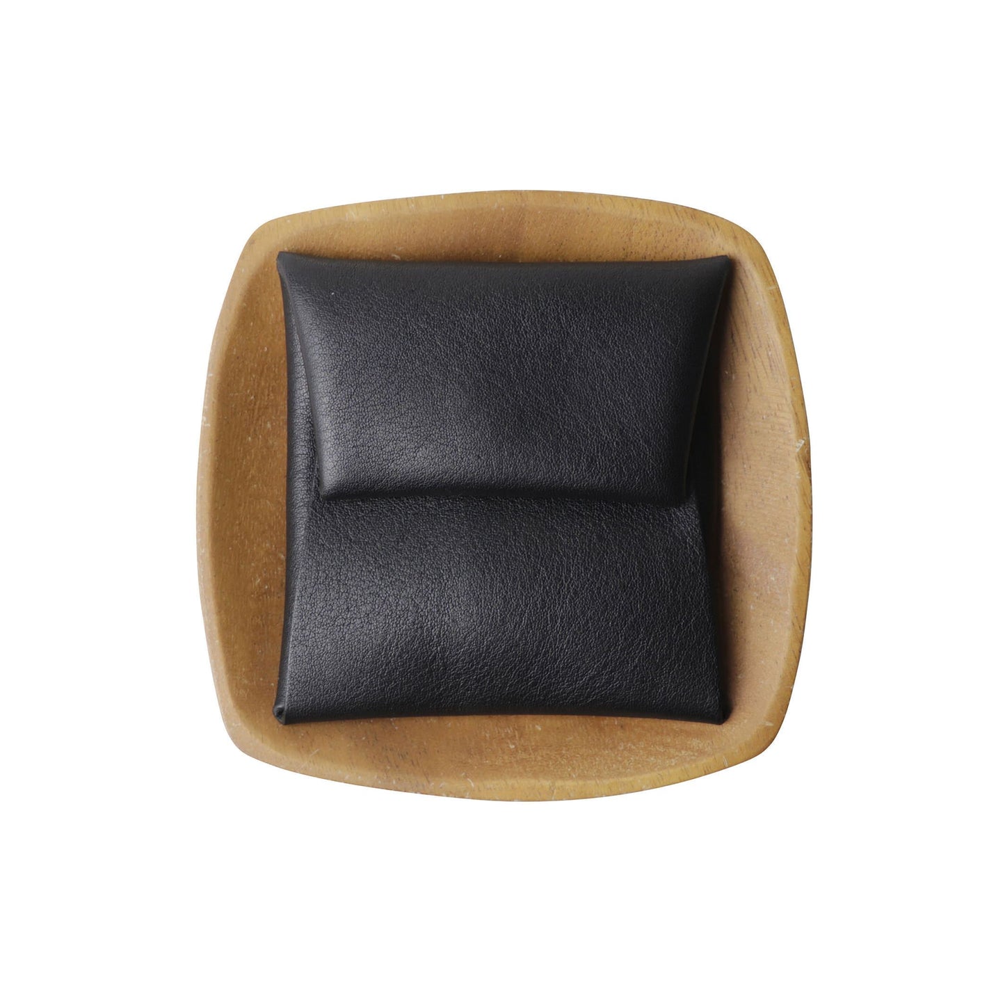 Leather Minimalist Coin Case / Black